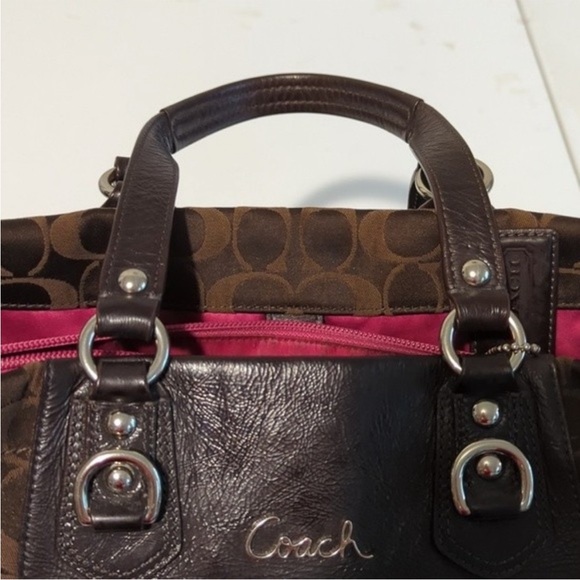 BEAUTIFUL VINTAGE COACH TOTE BROWN - Picture 7 of 13